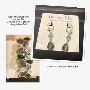 Azure Earrings and Edge of Night Stretch Bracelet